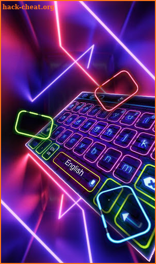 Neon Light Flash Keyboard Theme screenshot
