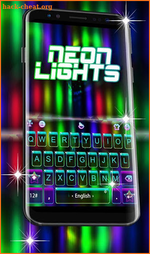 Neon Lights Keyboard Theme screenshot