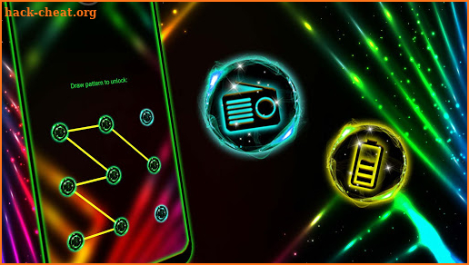Neon Lines Launcher Theme screenshot