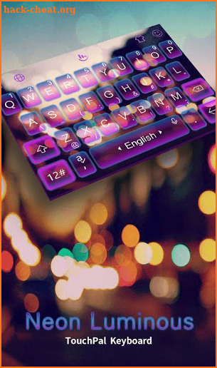Neon Luminous Keyboard Theme screenshot
