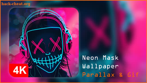 Neon Mask Wallpaper Parallax screenshot