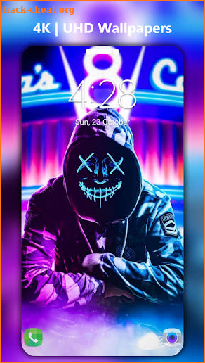 Neon Mask Wallpapers 4K [UHD] - LED Purge Mask screenshot