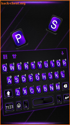 Neon Metal Business Keyboard Theme screenshot