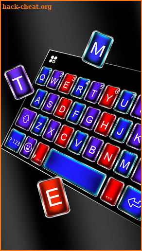 Neon Metal Color Keyboard Background screenshot