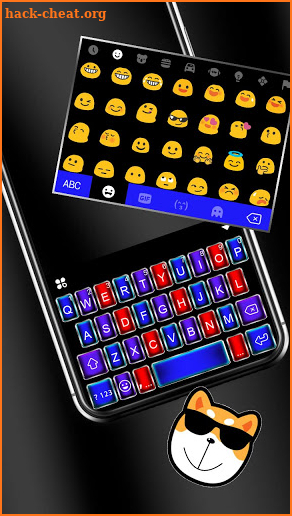 Neon Metal Color Keyboard Background screenshot