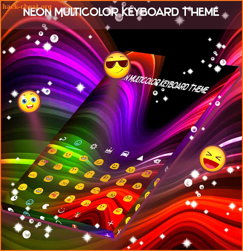 Neon Multicolor Keyboard Theme screenshot