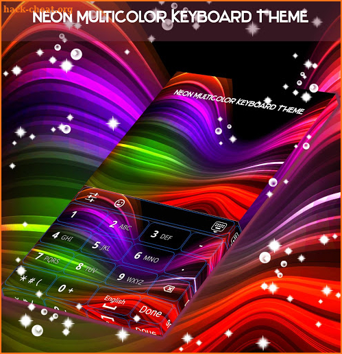 Neon Multicolor Keyboard Theme screenshot