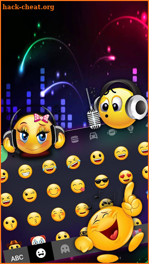Neon Music Dj 2 Keyboard Theme screenshot