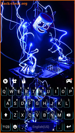 Neon Music Dj Keyboard Theme screenshot