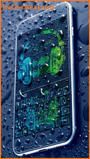 Neon Music Headphone Keyboard Theme screenshot