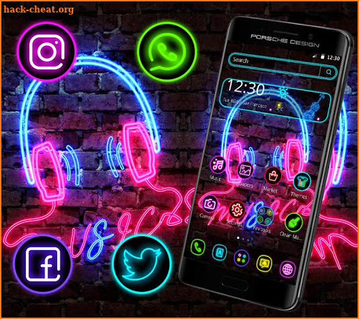 Neon Music Light Theme screenshot