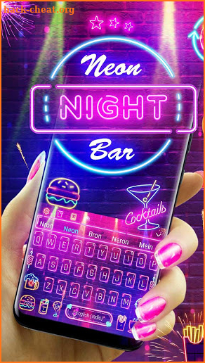 Neon Night Bar keyboard screenshot