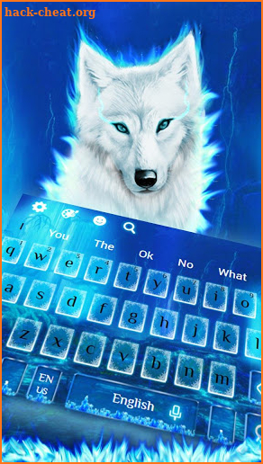 Neon Night Forest Wolf Keyboard Theme screenshot