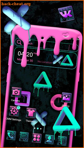 Neon Paint Launcher Theme screenshot