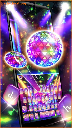 Neon Party Night Keyboard Theme screenshot