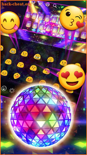 Neon Party Night Keyboard Theme screenshot