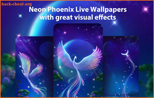 Neon Phoenix Live Wallpaper & Launcher Themes screenshot
