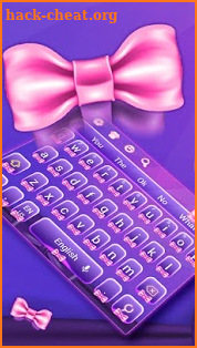 Neon Pink Bow Keyboard screenshot