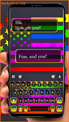 Neon Pride Flag Keyboard Theme screenshot