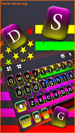 Neon Pride Flag Keyboard Theme screenshot