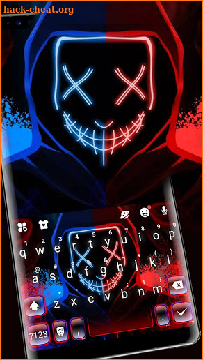 Neon Purge Mask Keyboard Theme screenshot