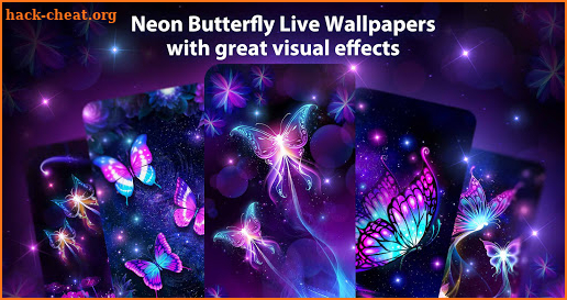 Neon Purple Butterfly Live Wallpapers screenshot