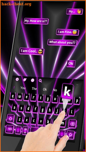 Neon Purple Keyboard screenshot