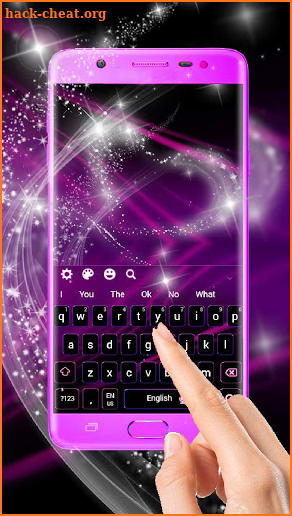 Neon Purple Keyboard Theme screenshot