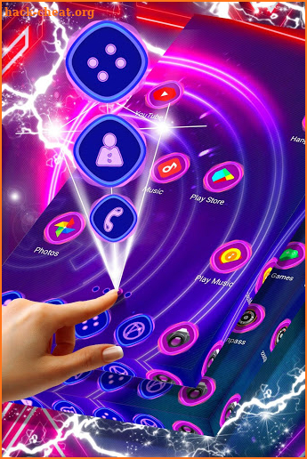 Neon Purple Launcher Theme screenshot