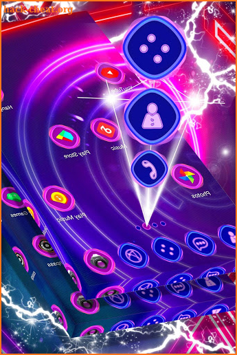 Neon Purple Launcher Theme screenshot
