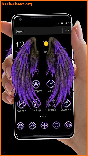 Neon Purple Wings Theme screenshot