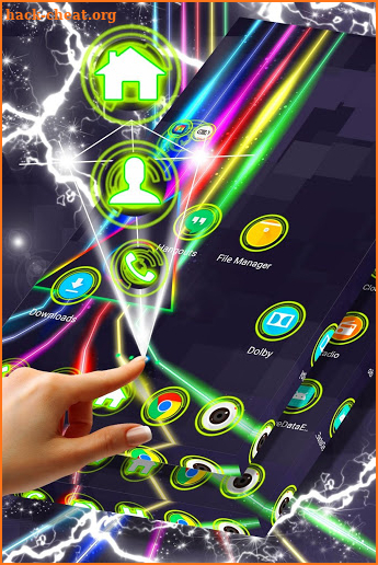 Neon Rainbow Launcher Theme screenshot