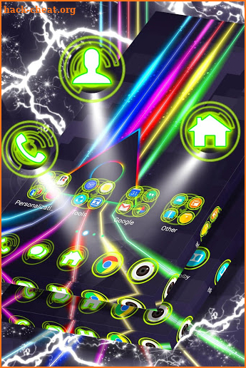 Neon Rainbow Launcher Theme screenshot