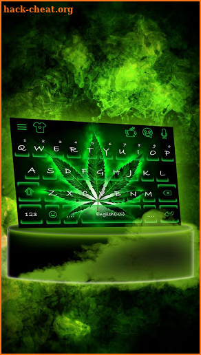 Neon Rasta Weed Keyboard Theme screenshot