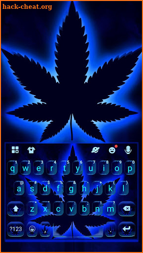 Neon Rasta Weed Leave Keyboard Theme screenshot