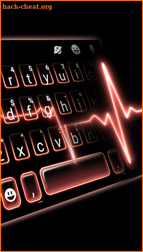 Neon Red Heartbeat 2 Keyboard Background screenshot