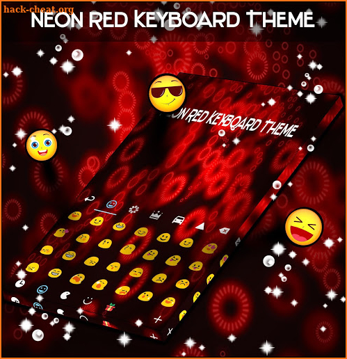 Neon Red Keyboard Theme screenshot