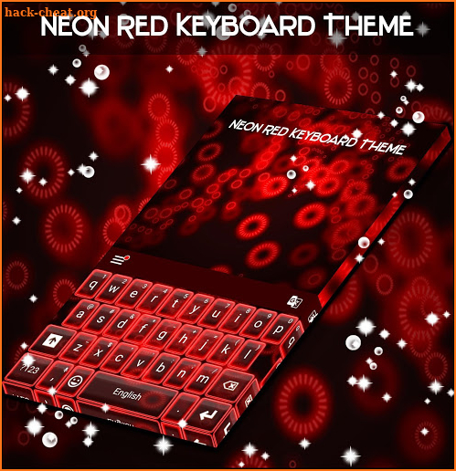 Neon Red Keyboard Theme screenshot