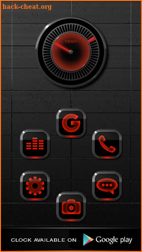 NEON RED Smart Launcher Theme screenshot