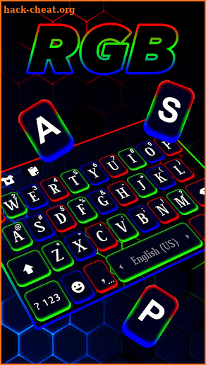 Neon RGB Keyboard Background screenshot