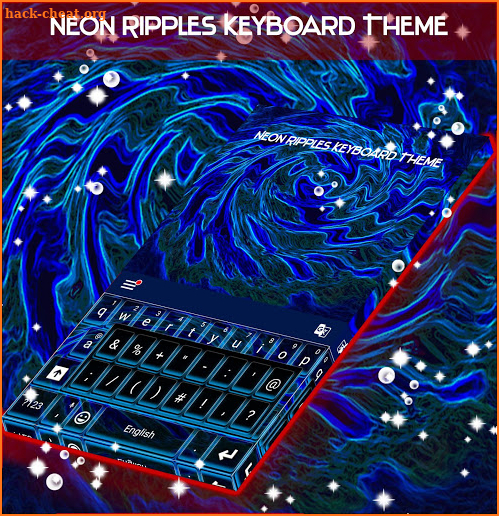 Neon Ripples Keyboard Theme screenshot