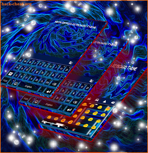 Neon Ripples Keyboard Theme screenshot