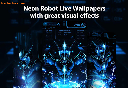 Neon Robot Live Wallpapers Themes screenshot