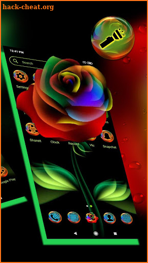 Neon Rose Launcher Theme screenshot