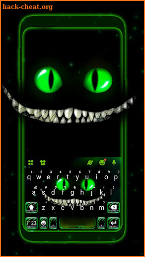 Neon Scary Smile Keyboard Theme screenshot
