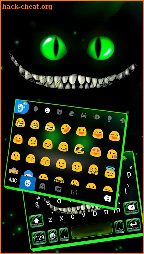 Neon Scary Smile Keyboard Theme screenshot