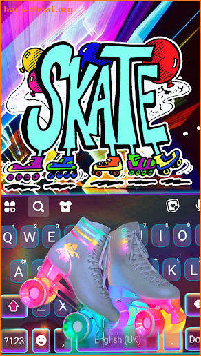 Neon Skates Keyboard Background screenshot