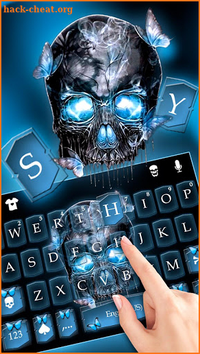 Neon Skull Keyboard Theme screenshot