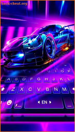 Neon Speedy Car Keyboard Theme screenshot