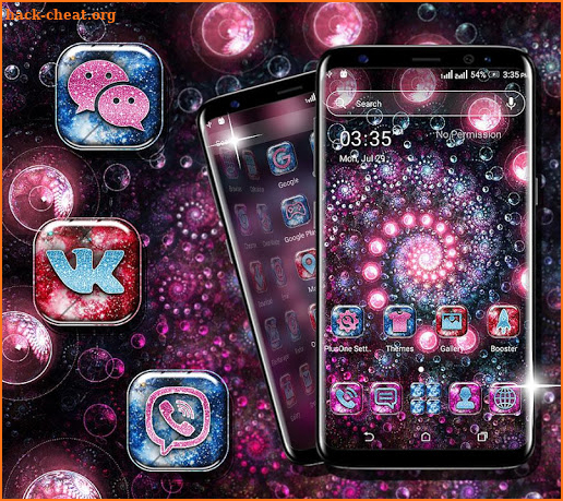 Neon Spiral Circle Launcher Theme screenshot